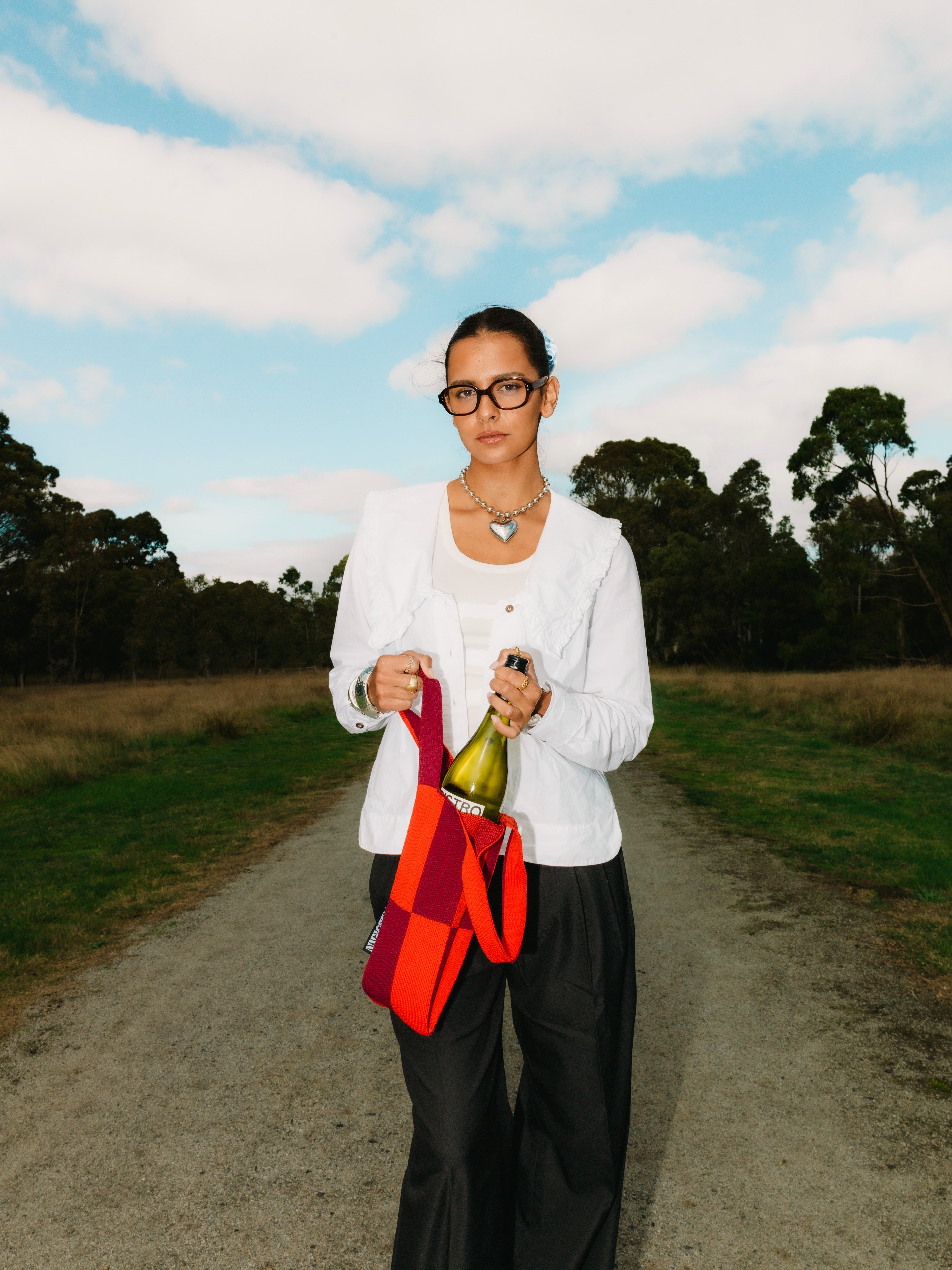 Liburan Wine Bottle Bag—Red/Sangria