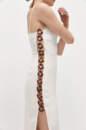 Link Detail Dress - Cool White