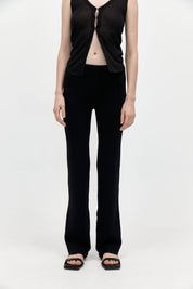 Low Waist Knit Pants - Black