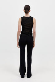 Low Waist Knit Pants - Black