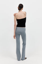 Low Waist Knit Pants - Grey Marle