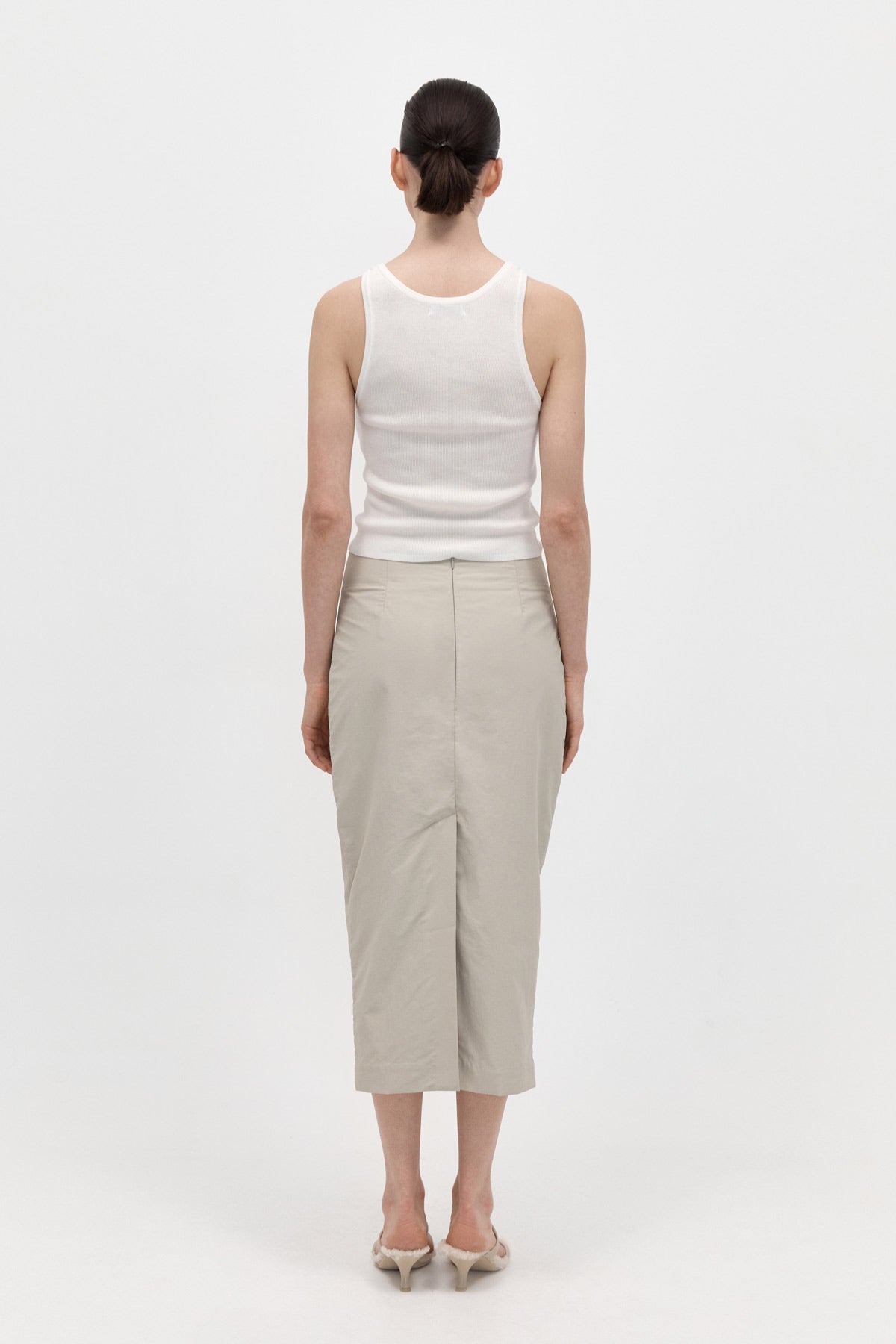 Low Waist Pencil Skirt - Birch