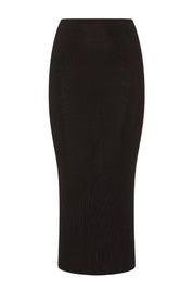 Low Waist Knit Skirt - Black