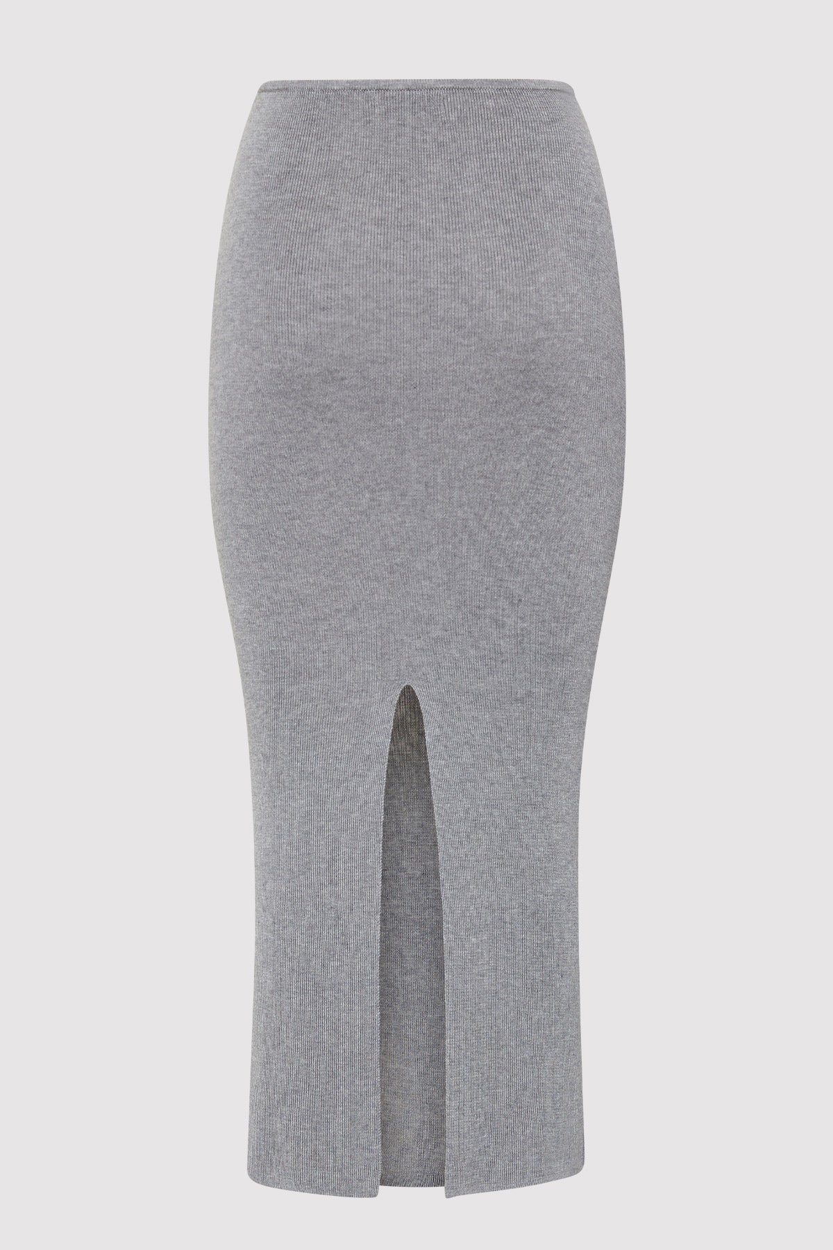 Low Waist Knit Skirt - Grey Marle