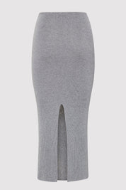 Low Waist Knit Skirt - Grey Marle