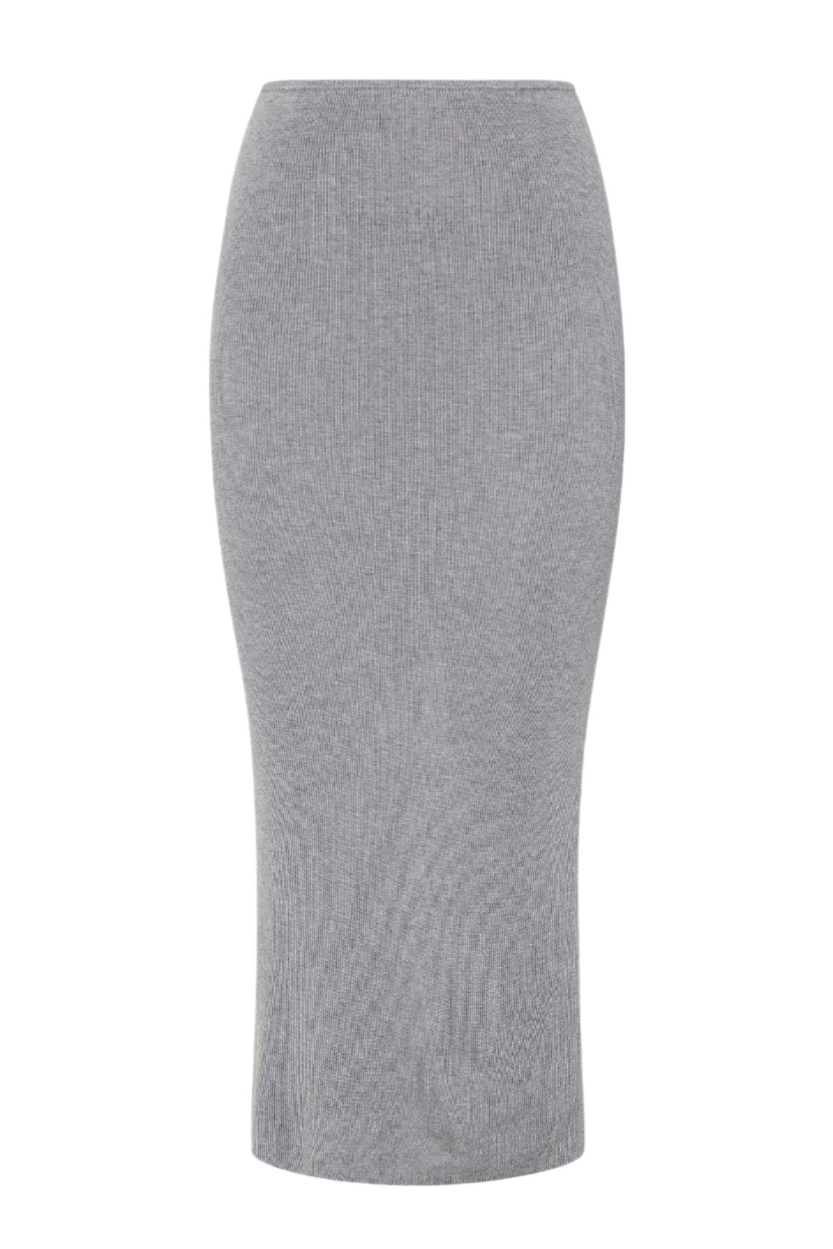 Low Waist Knit Skirt - Grey Marle