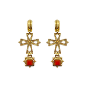 MARIA Earrings | Red Onyx