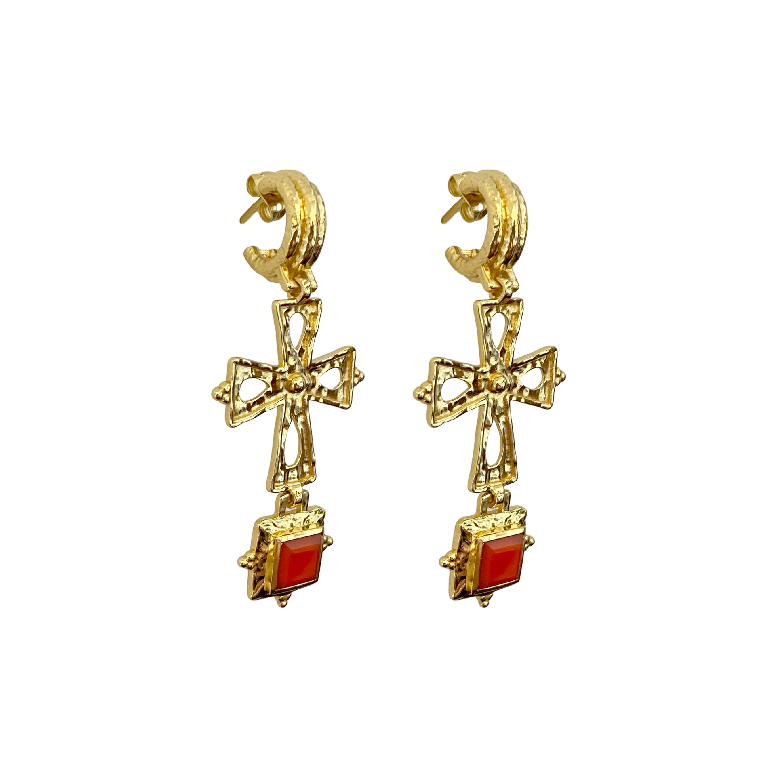 MARIA Earrings | Red Onyx