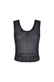 Net Tank Top Black