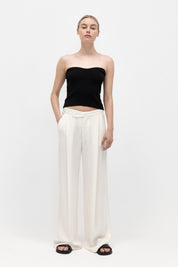 Overlap Waist Trousers - Cool White