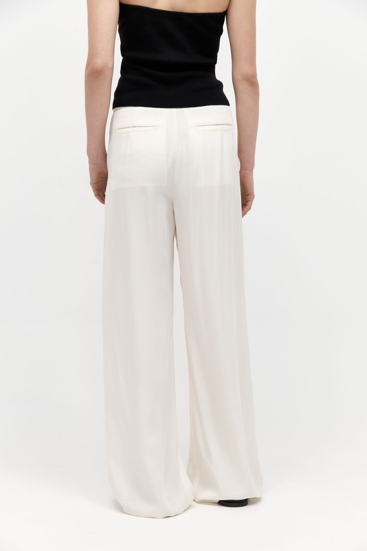 Overlap Waist Trousers - Cool White