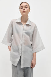 Oversized Shirt - Sheer Stripe