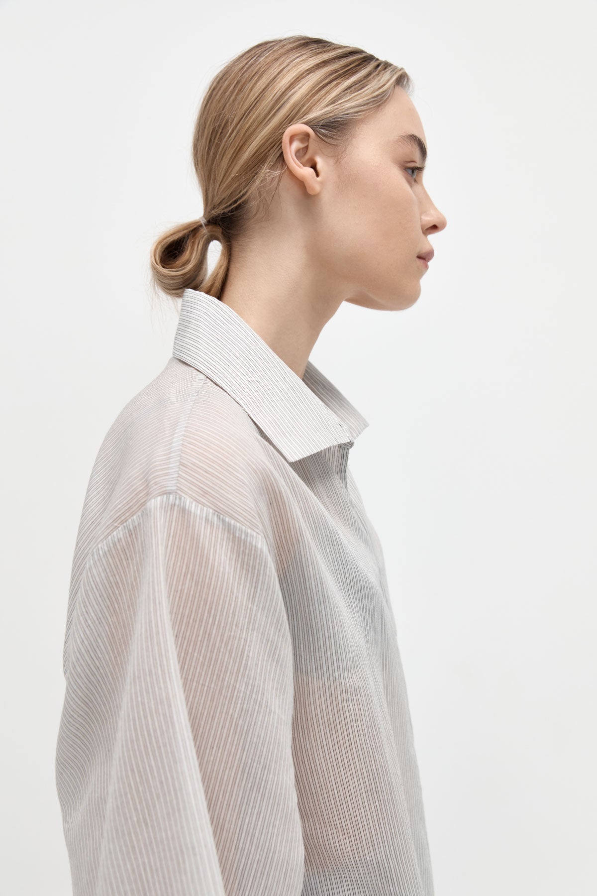 Oversized Shirt - Sheer Stripe