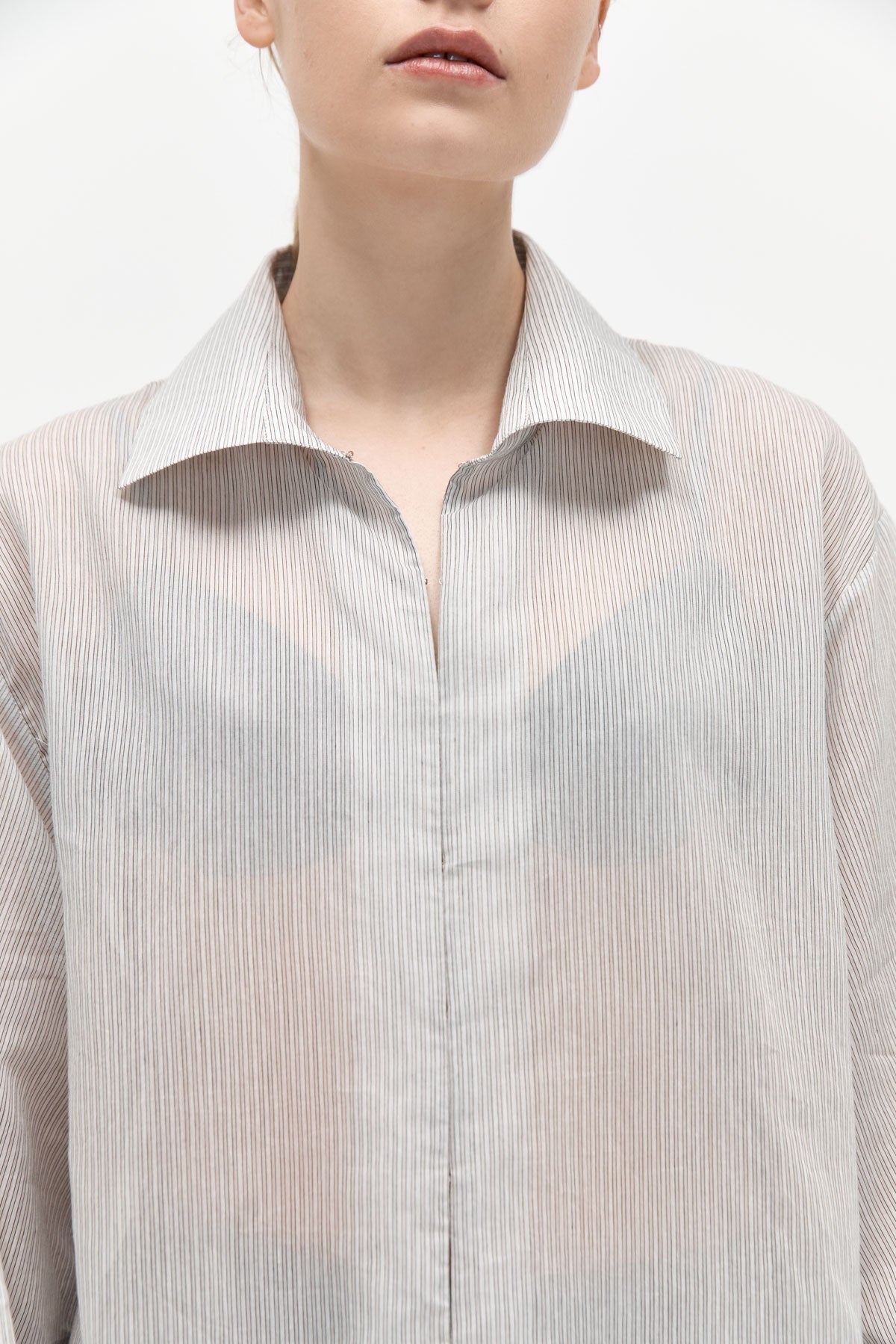 Oversized Shirt - Sheer Stripe