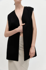 Oversized Vest - Black