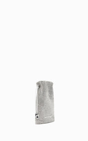Pebble Crossbody Pouch | White Diamante