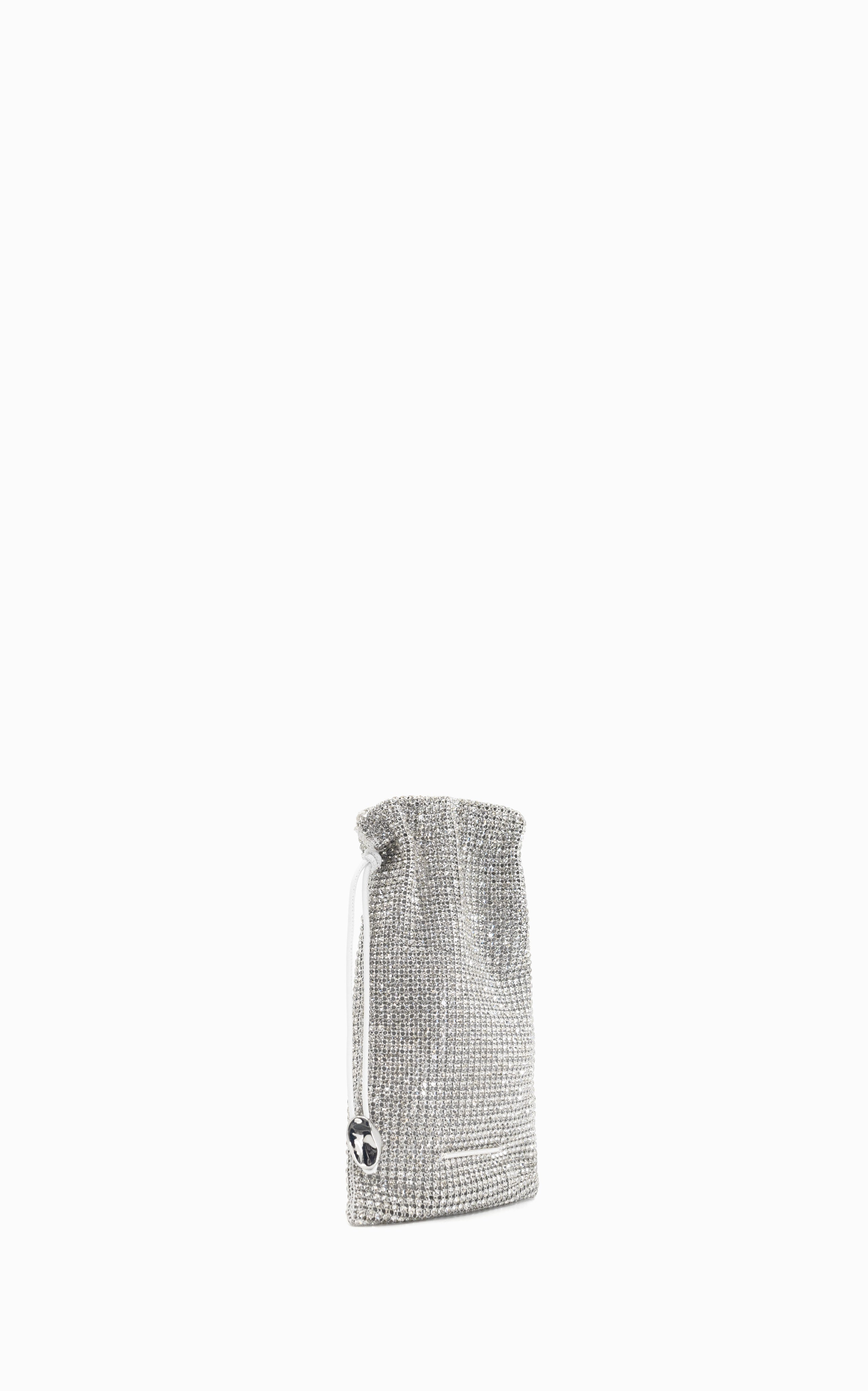 Pebble Crossbody Pouch | White Diamante