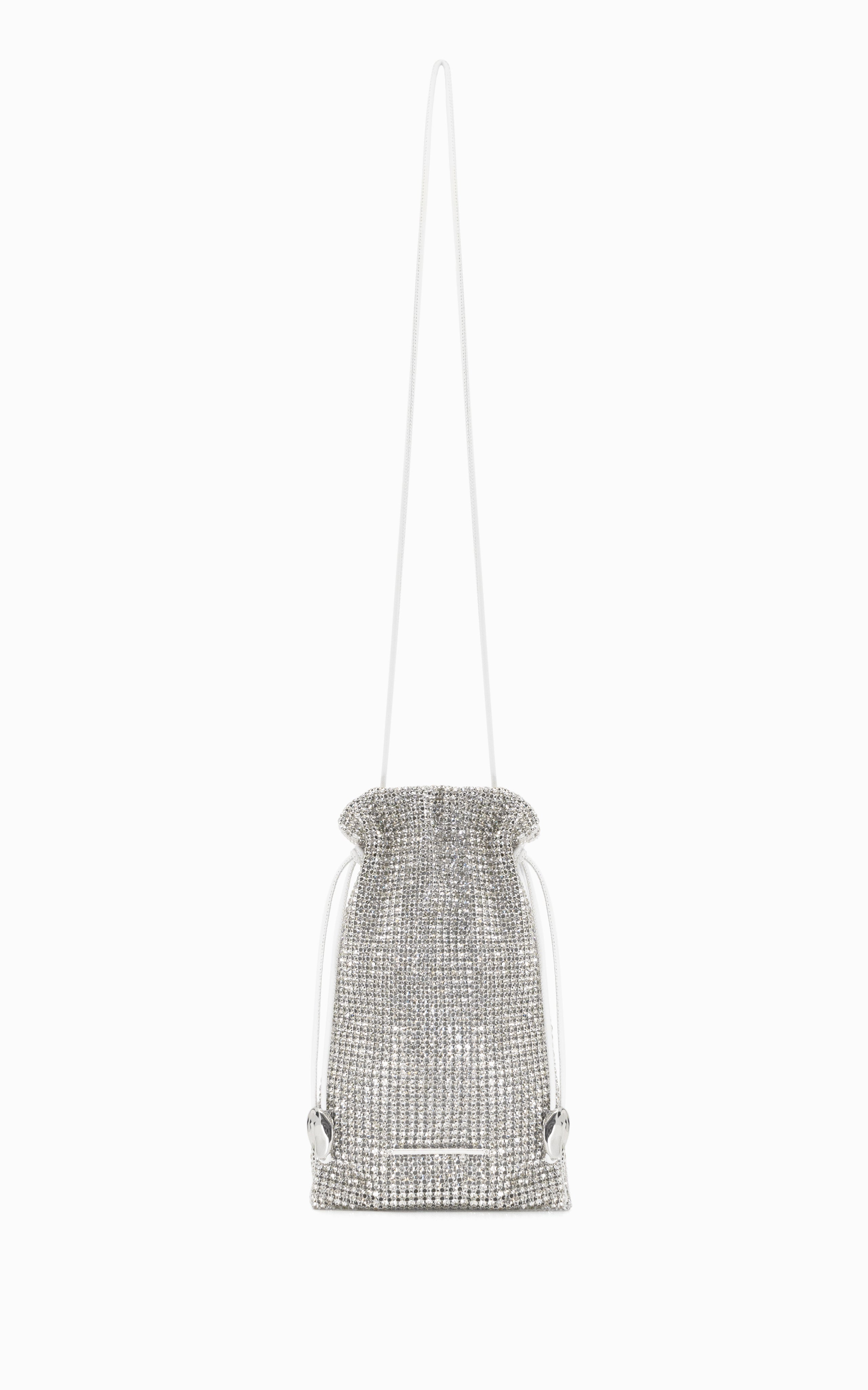 Pebble Crossbody Pouch | White Diamante