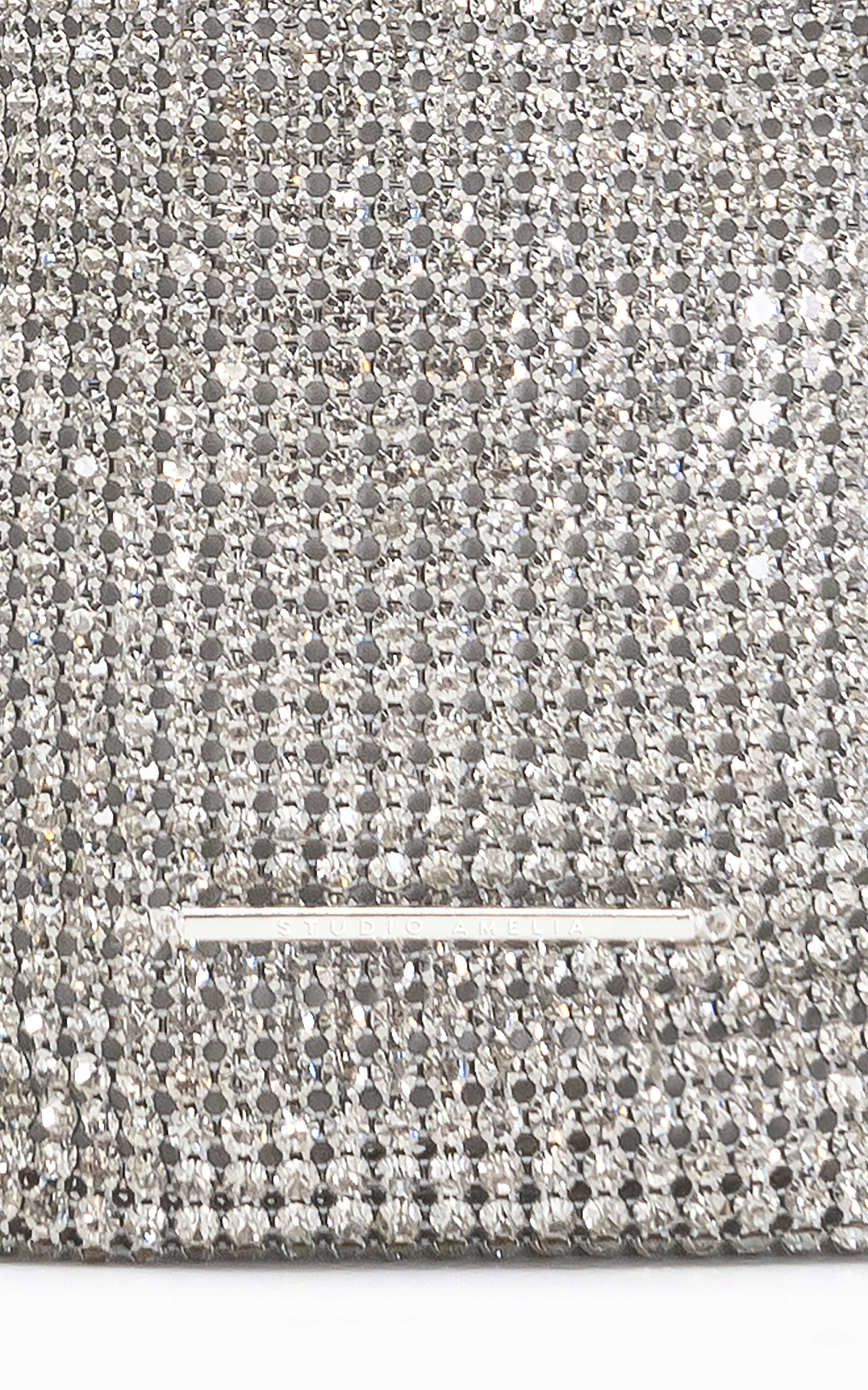 Pebble Crossbody Pouch | White Diamante