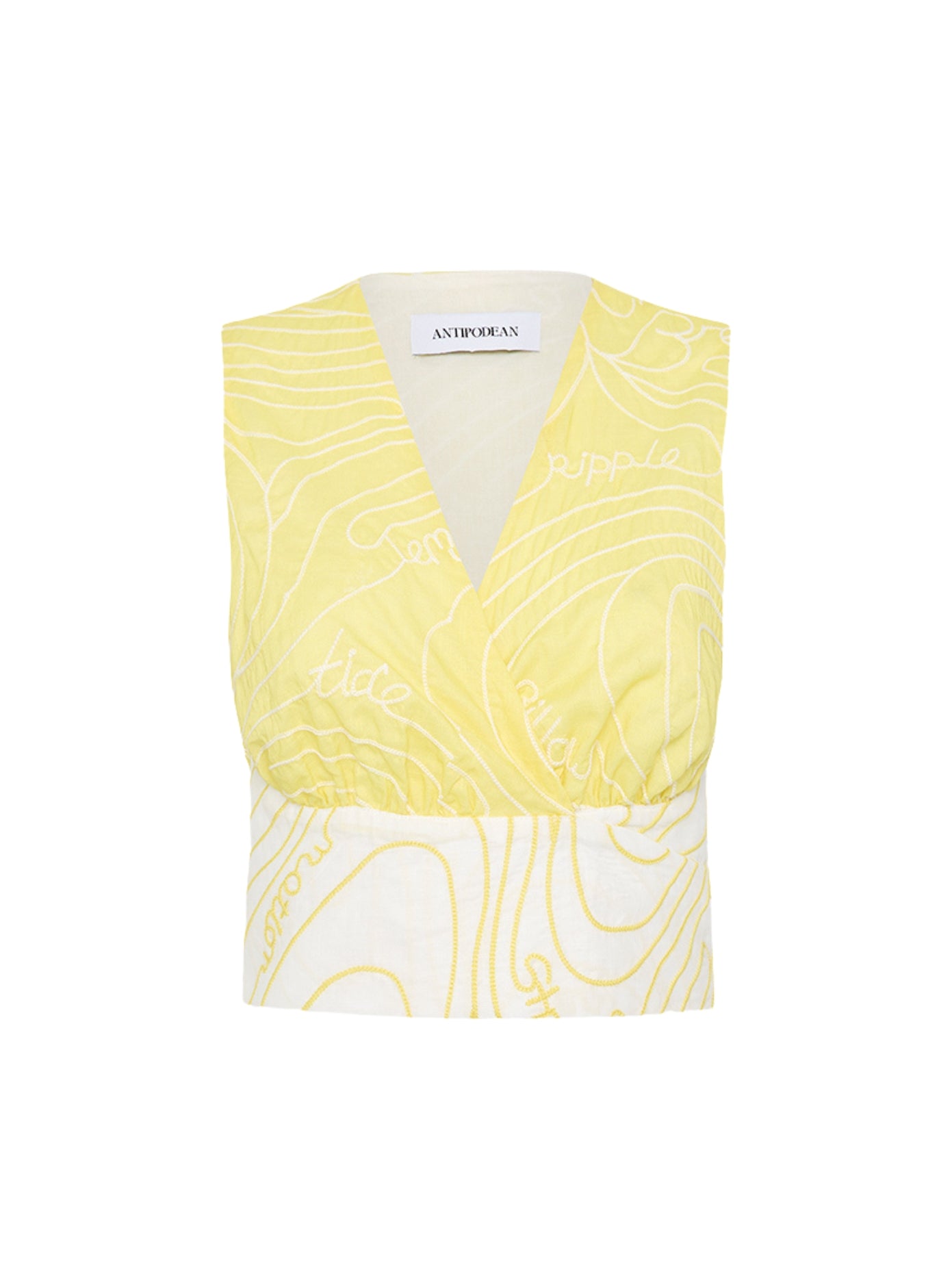 Surge Wrap Tie Waist Crop Zest