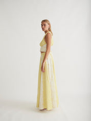 Surge Wrap Tie Waist Crop Zest