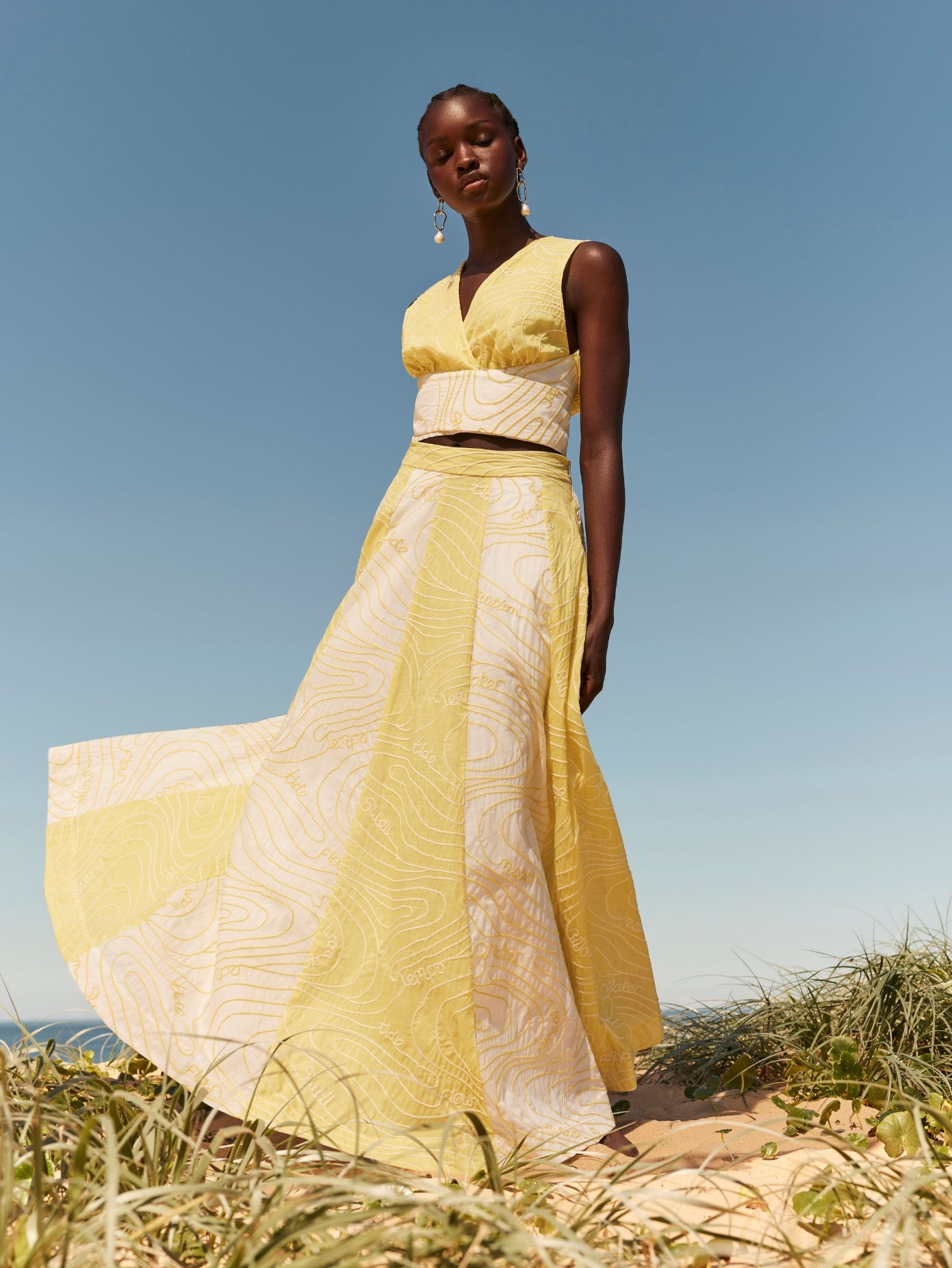 Surge Wrap Tie Waist Crop Zest