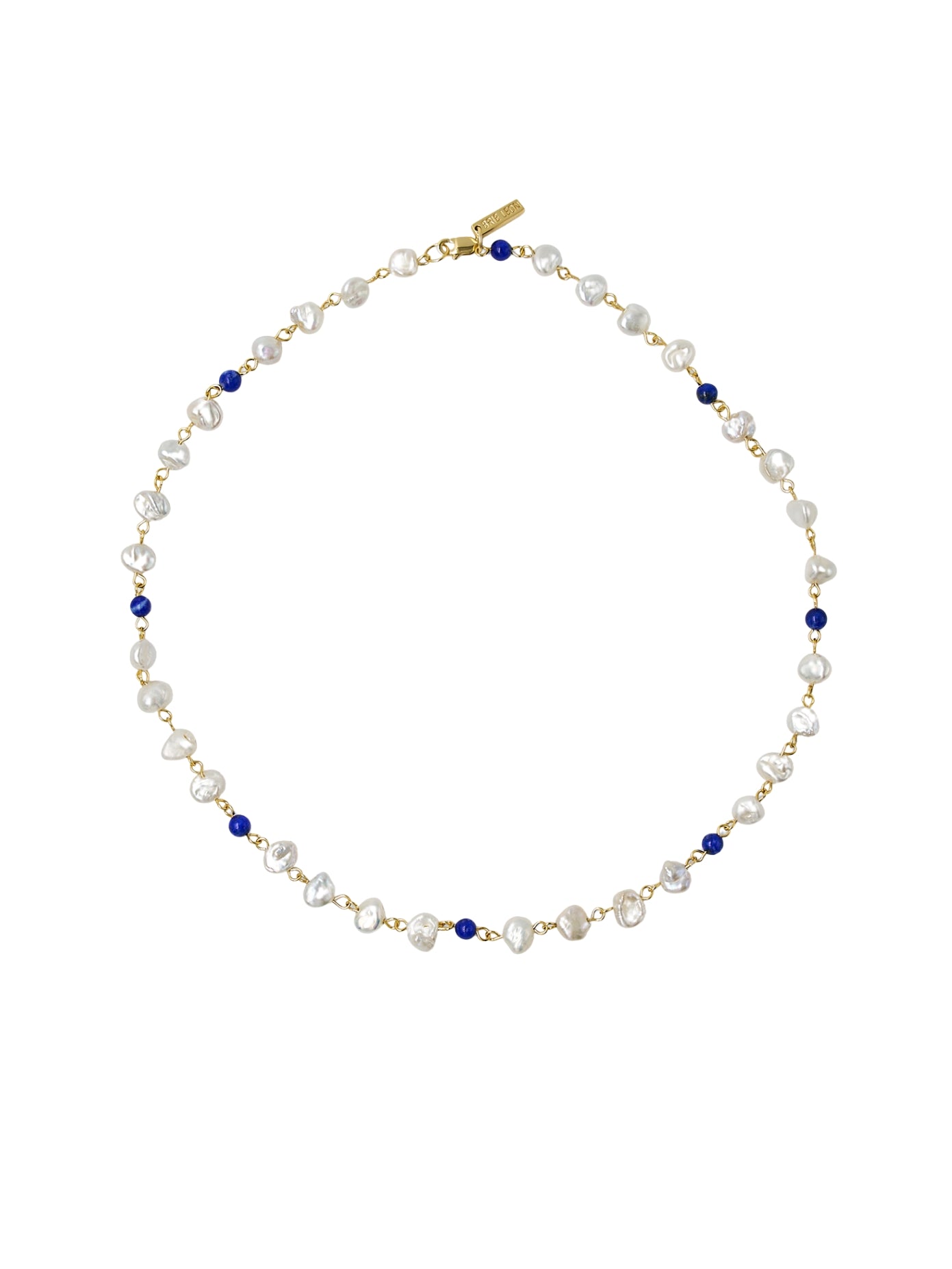 Marie Pearl Choker lapis/gold