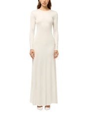 Womens Reverse V Neck Maxi Dress White