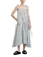 Clara Dress | Olive Painted Stripe