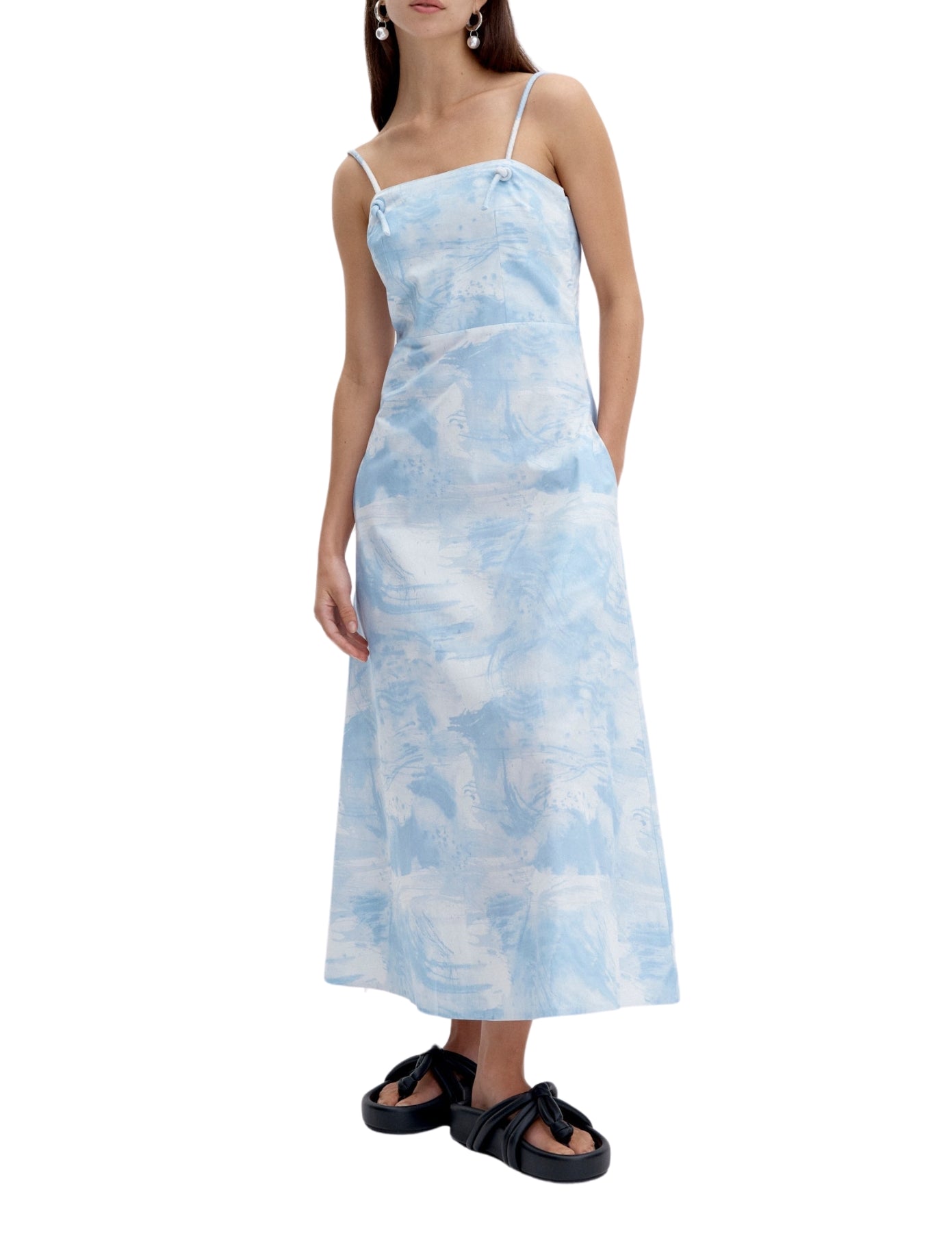Alice Dress in Cirrus Print Icy Blue Alice Dress in Cirrus Print Icy Blue