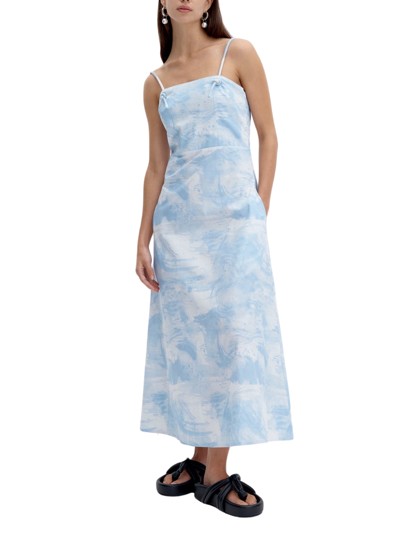 Alice Dress | Cirrus Print Icy Blue