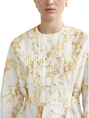 Becca Shirt | Cellular Print Gold