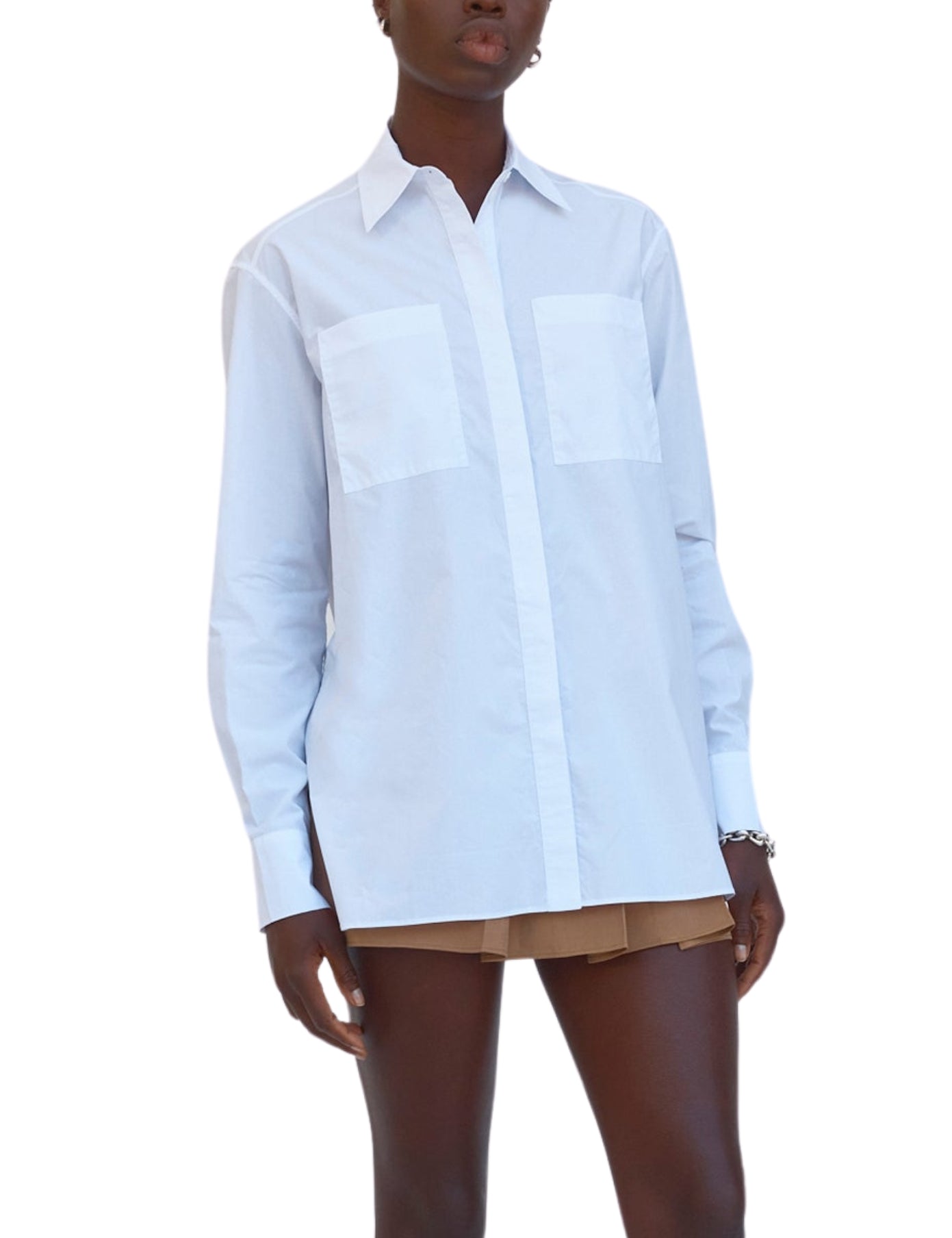 Daphne Shirt in Painted Pinstripe Blue Daphne Shirt in Painted Pinstripe Blue