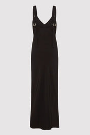 Ring Detail Maxi Dress - Black