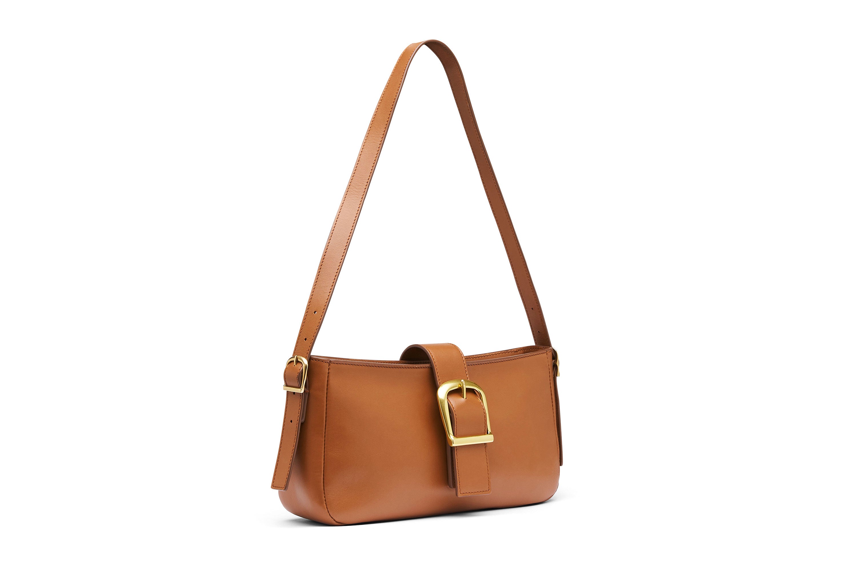 12.2 Soft Baguette with Buckle Cognac