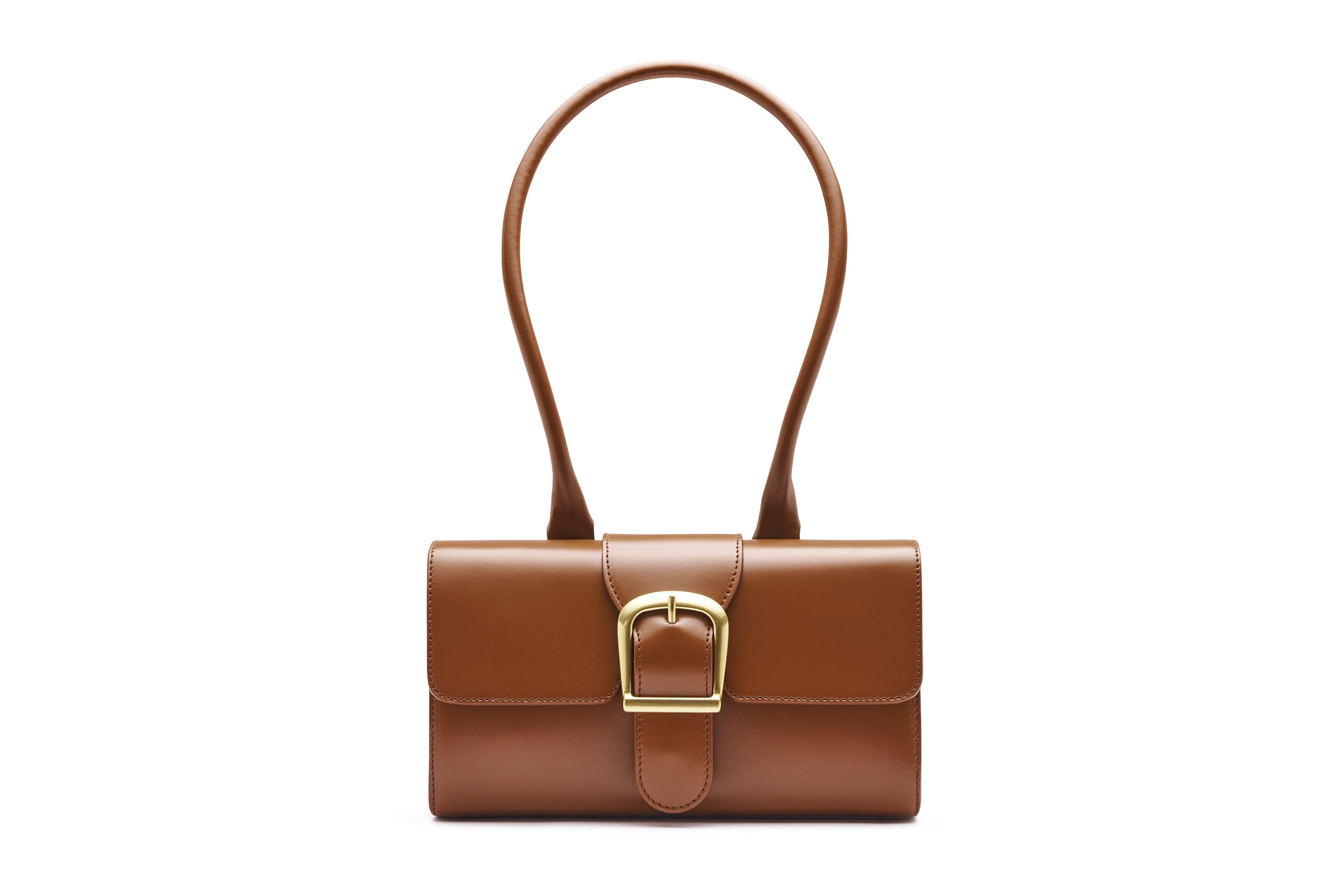 14.2 Cognac Small Satchel with Long Handle Cognac