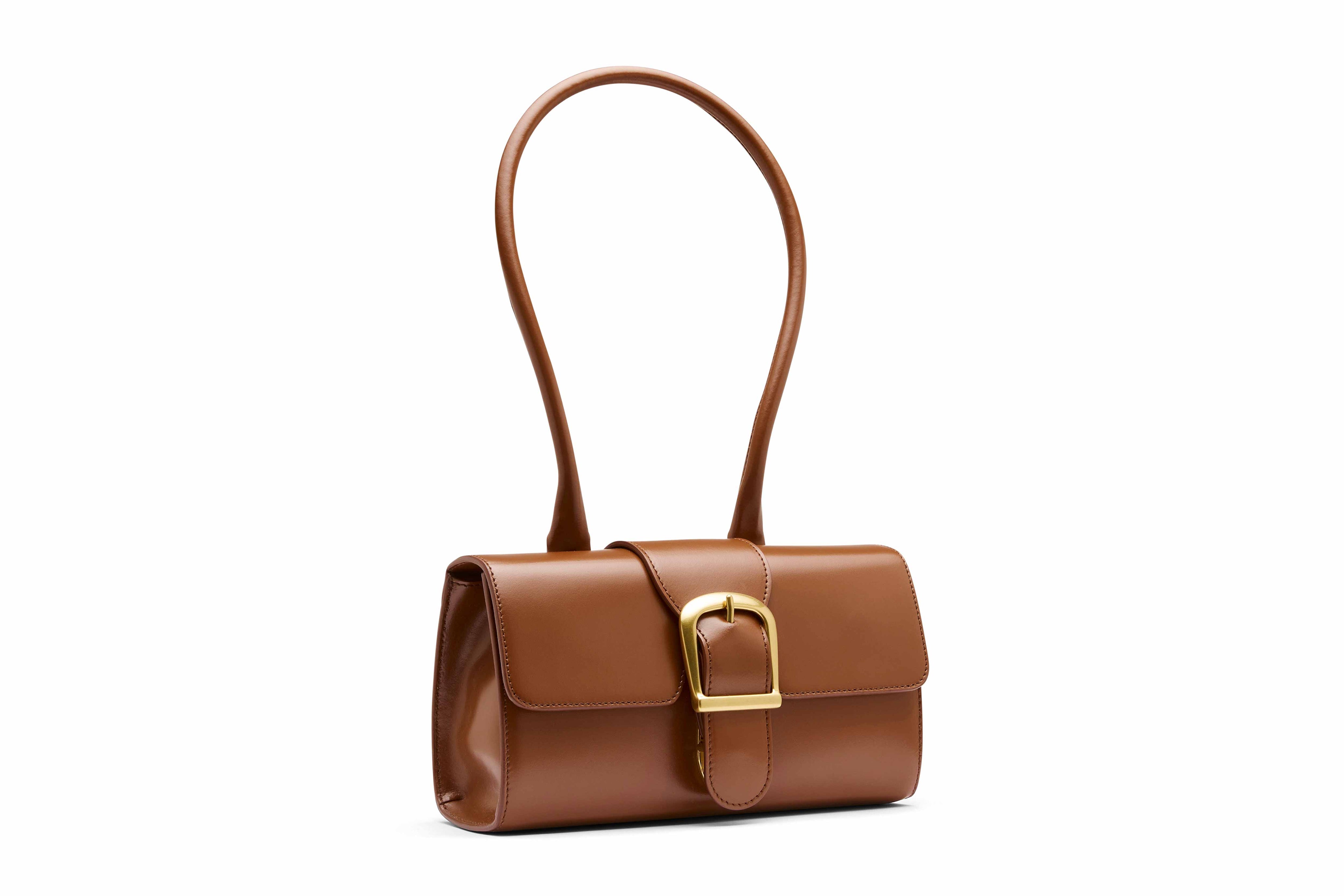 14.2 Cognac Small Satchel with Long Handle Cognac