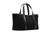 18.56 Woven Neoprene with Leather Carry-All Tote Black