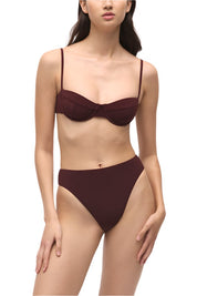 Nora Demi Bra | Micro Terry | Coffee