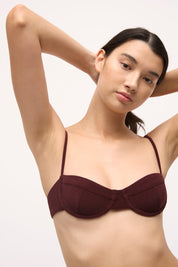 Nora Demi Bra | Micro Terry | Coffee