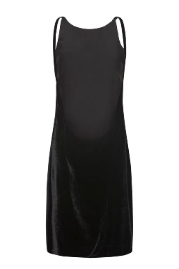 Silk Velvet Open Back Dress