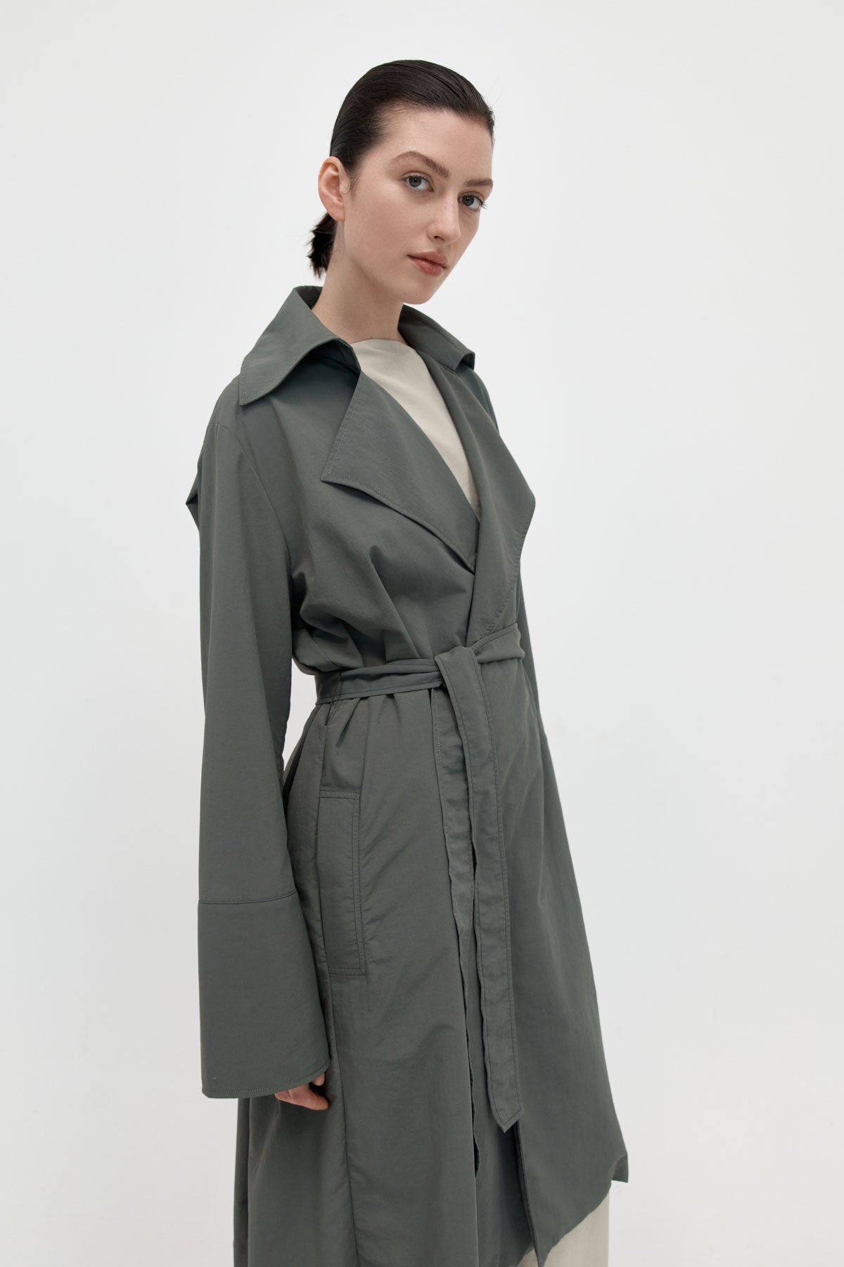 Summer Trench Coat - Thyme