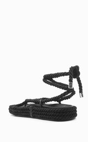 Tether Satin Rope Flat | Black