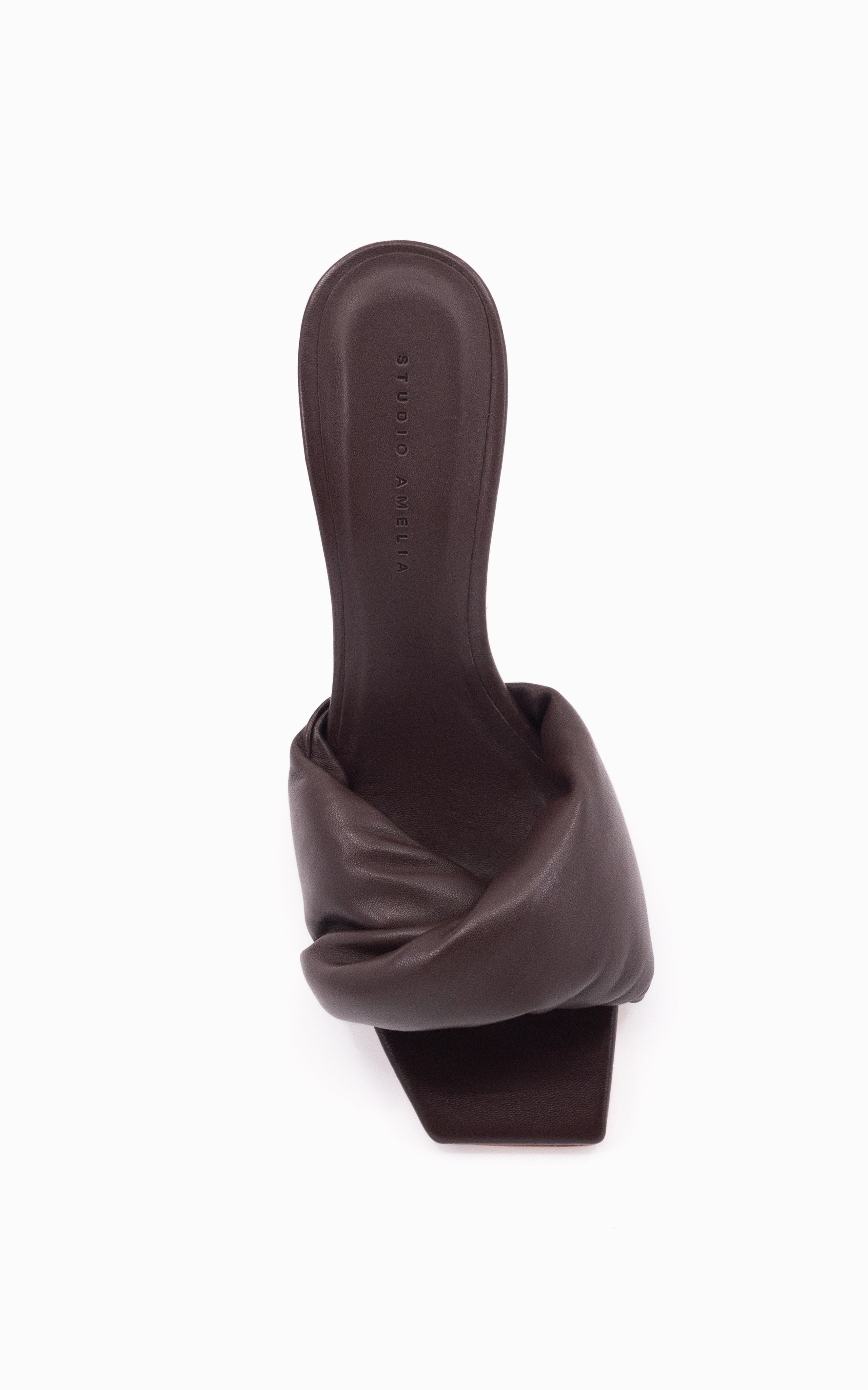 Twist Front 75 Heel | Chocolate