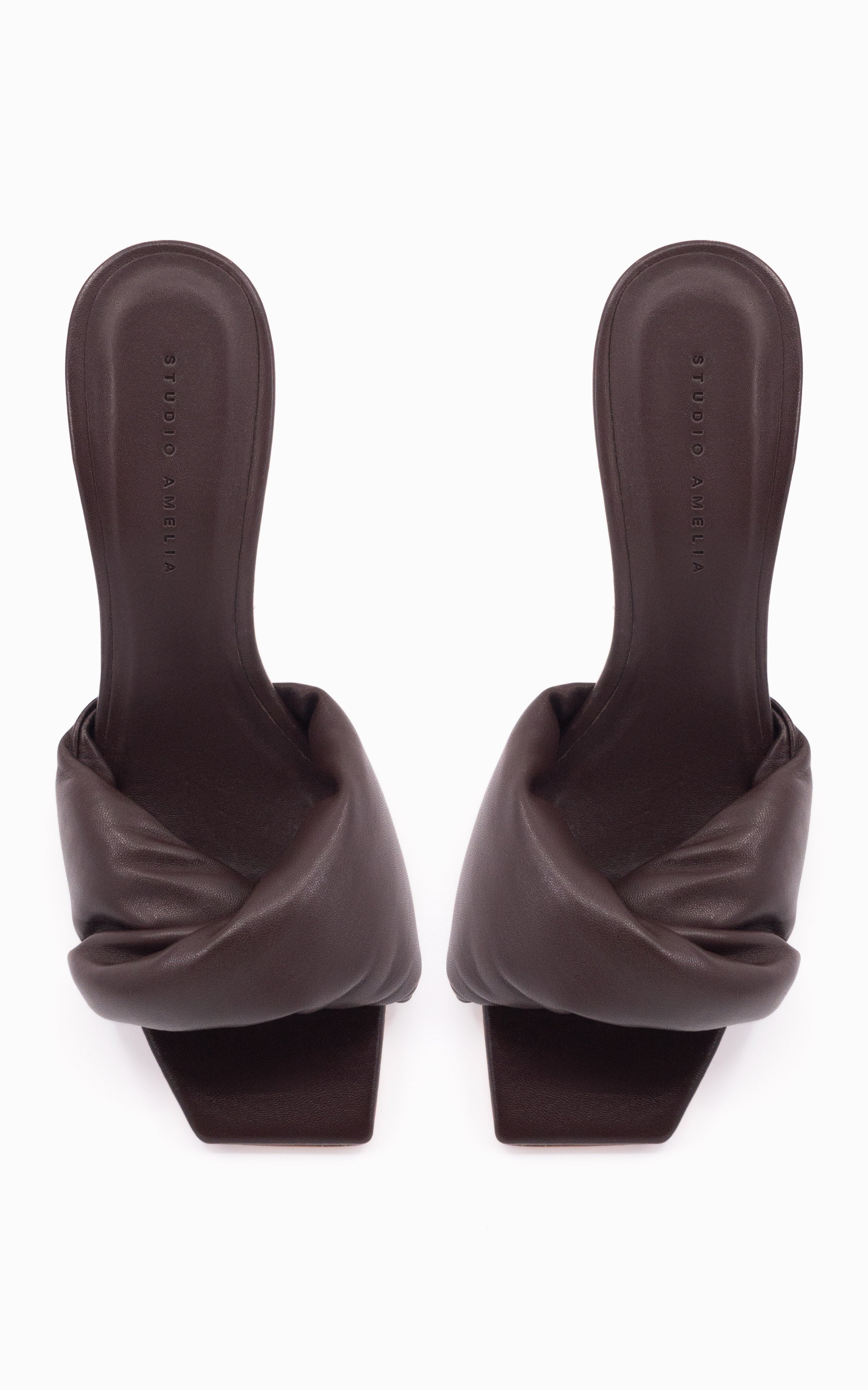 Twist Front 75 Heel | Chocolate