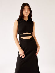 Verner Multi Corset Bind Dress Black