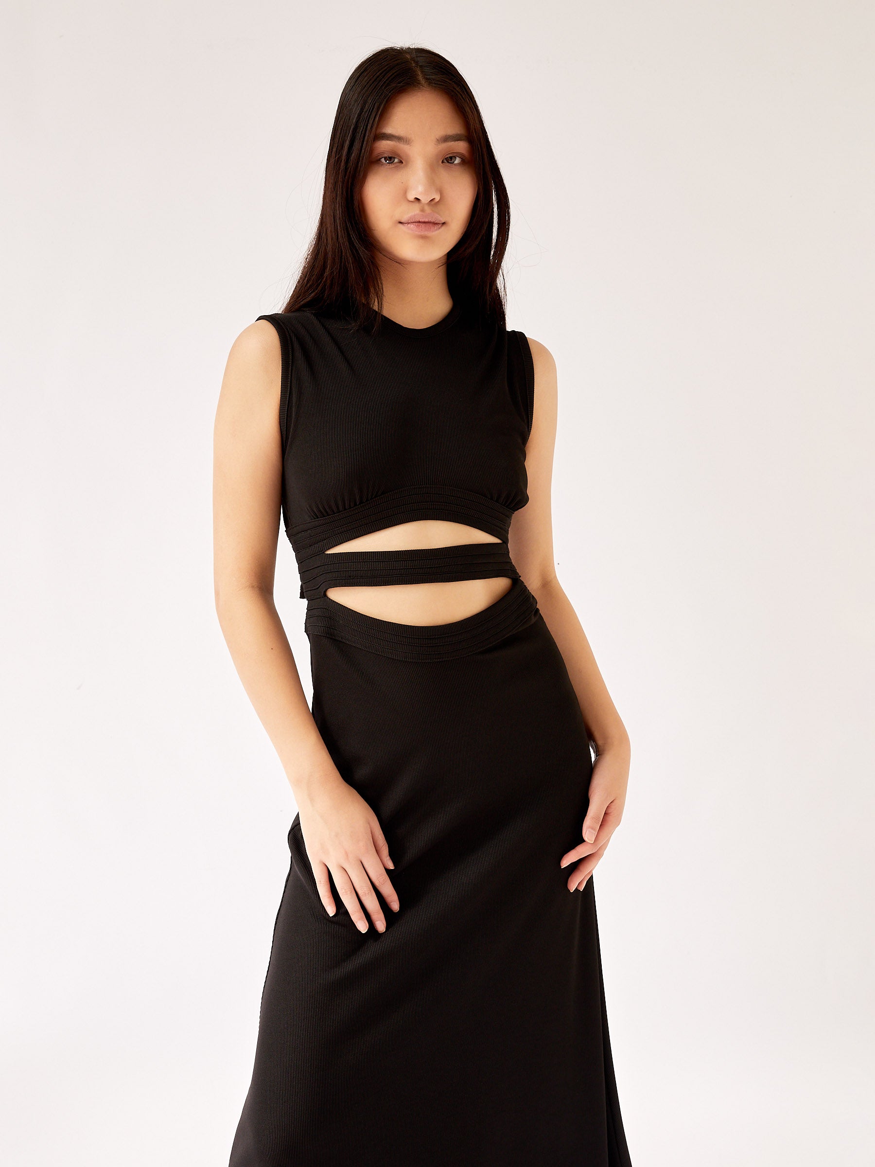 Verner Multi Corset Bind Dress Black