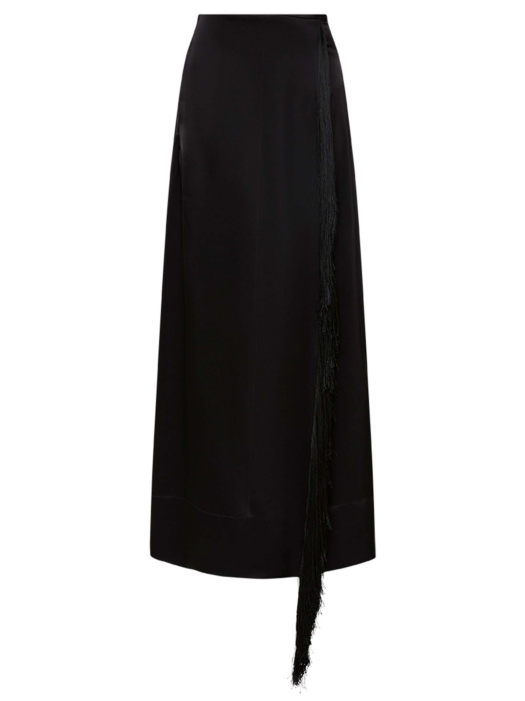 Mono Split Column Skirt Black