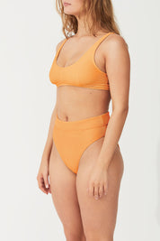 Signature Waistband Bralette Top - Tangerine