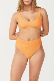 Signature Waistband Bralette Top - Tangerine